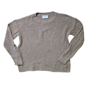 Old Navy Sweater Women’s Medium Beige Waffle Knit Tunic Length